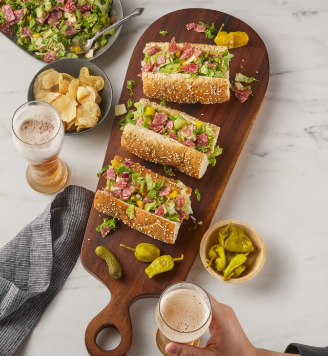 Chopped Italian Sandwich on a platter.