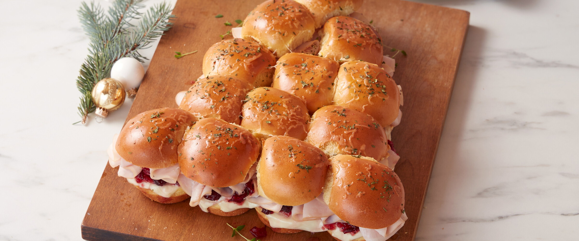 sliders in the shape of a tree on a board