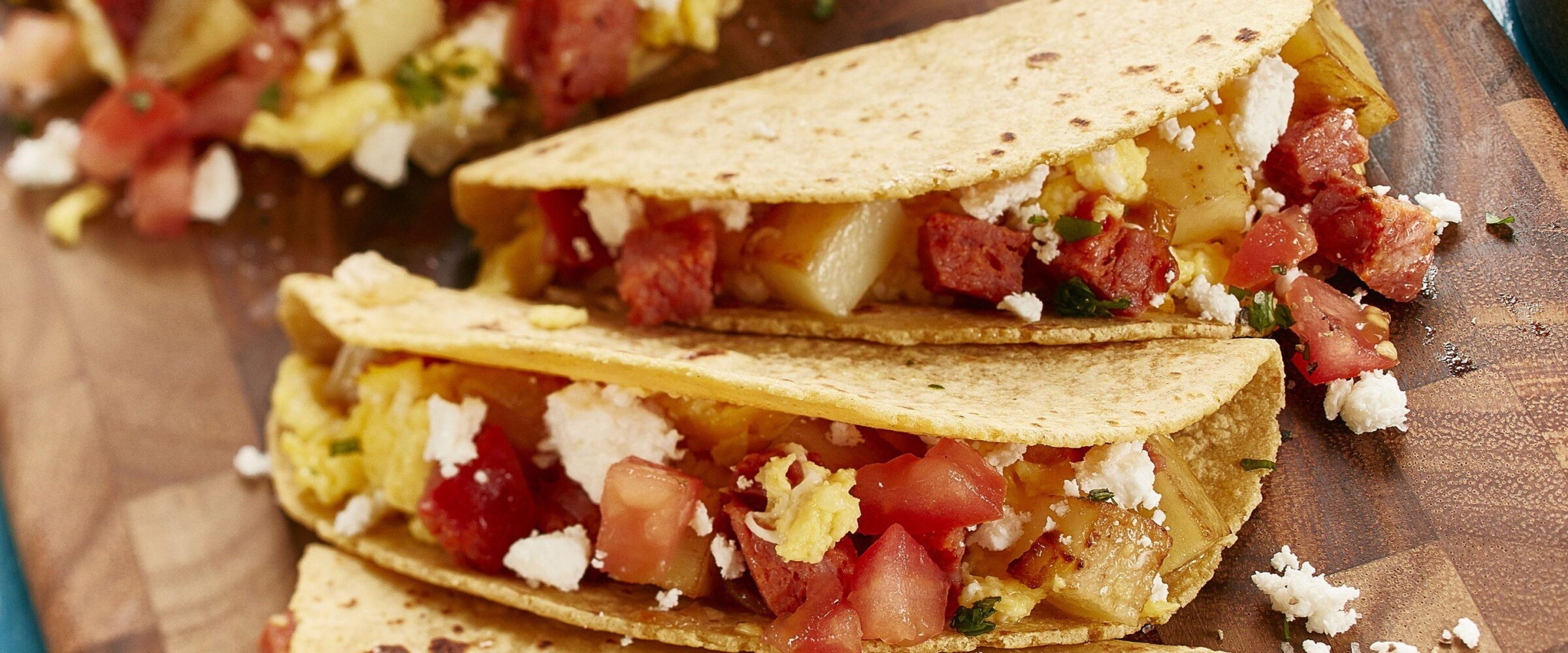 chorizo and egg tacos