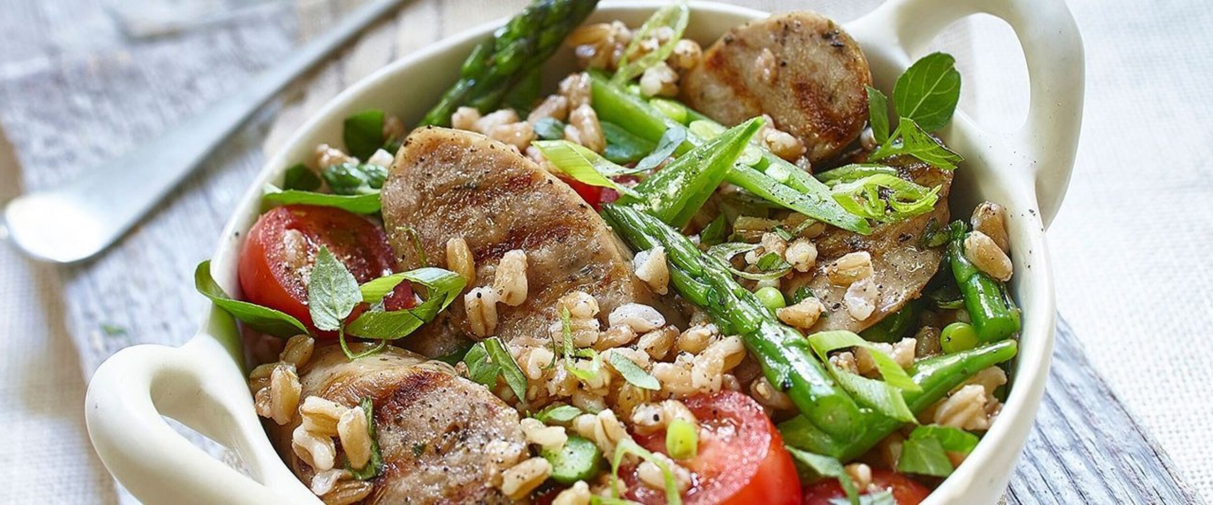 Sausage and farro salad