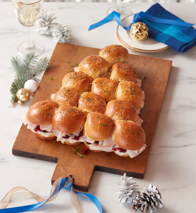 sliders in the shape of a tree on a board