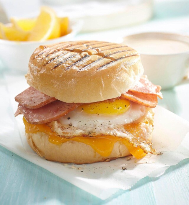 Gluten free breakfast sandwich with ham