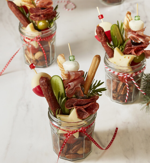 charcuterie in a mason jar