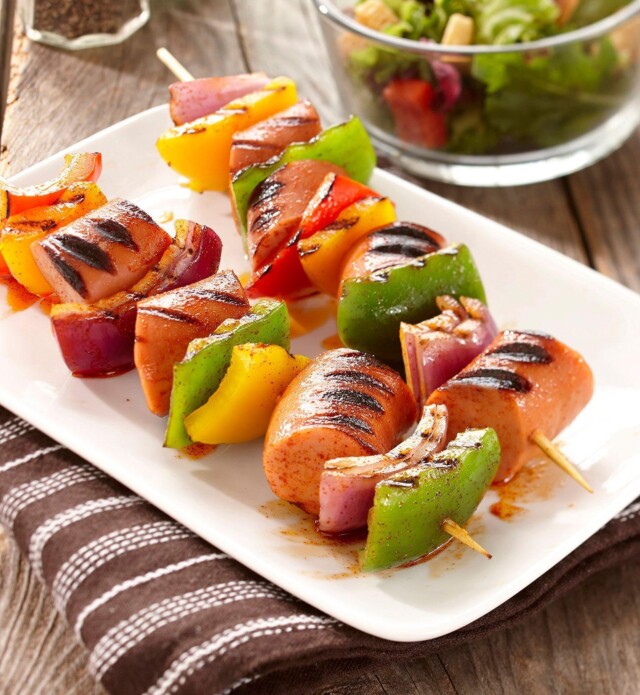 Smoked Sausage Kebobs with Summer Vegetables - Pillers