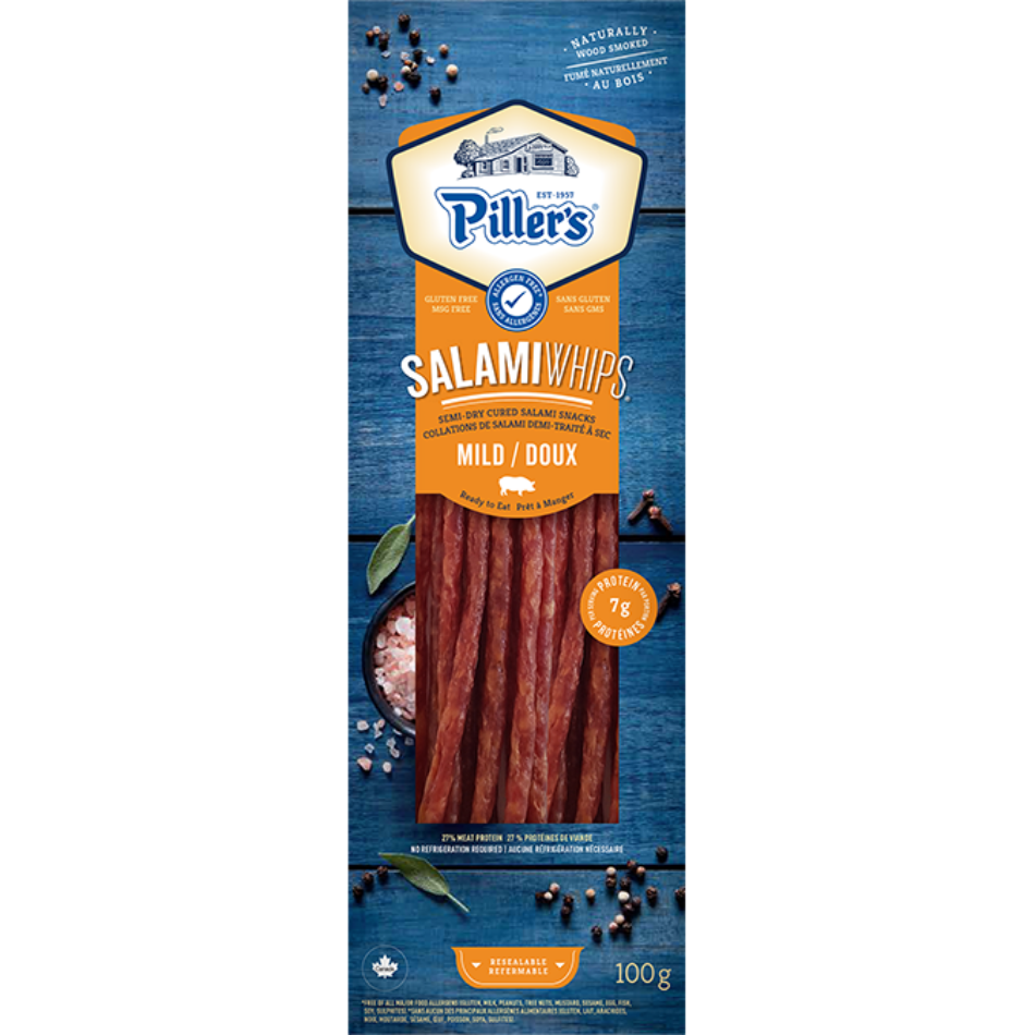 Piller's Salami Whips Mild 100g Pillers
